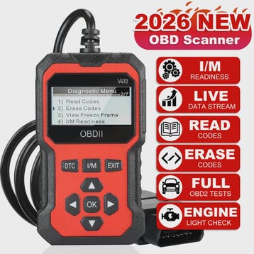 V410 OBD2 Scanner Auto Diagnose Tool - Motor, ABS, Olie Rese, Verzenden, Nieuw