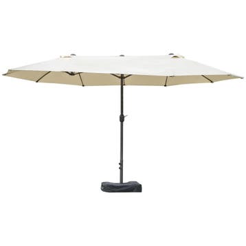 Dubbele Tuinparasol Terrasparasol Met Handzwengel En Parasol, Verzenden