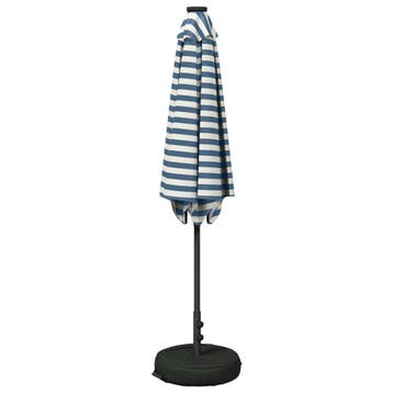 vidaXL Tuinparasol met LED-lampen en voet 2,7 x 2,7 m, Verzenden, Nieuw, 2 tot 3 meter
