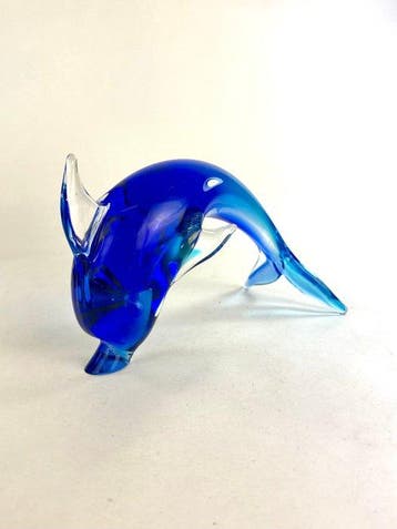 Oball - sculptuur, Delfino Sommerso Blu Acquamarina - 12 cm