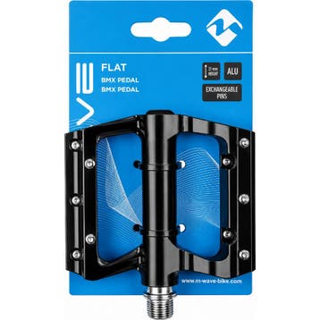M-Wave Flat pedalen - ATB/BMX - Aluminium - Brede grip -..., Fietsen en Brommers, Ophalen of Verzenden, Nieuw, Crankstel of Pedalen
