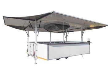 Carousel trailer 450 | Foodtrailer aan alle kanten open, Ophalen