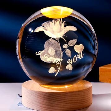 3D kristallen bol lamp  Stuur bericht voor eventuele aankoop, Huis en Inrichting, Verzenden, Nieuw, Glas, Vogel