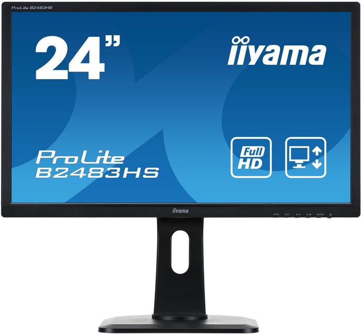 Iiyama ProLite B2483HS| Full HD| DVI,HDMI,VGA| 24, Computers en Software, Monitoren