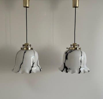 Peill & Putzler - Lamp (2) - Glas - mondgeblazen