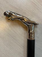 Wandelstok - Antieke massief messing en rozenhout Jaguar, Antiek en Kunst