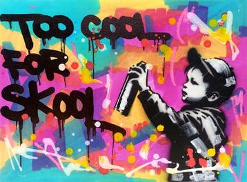 Golden Boy (2000) - TOO COOL FOR SKOOL Original painting -