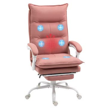 Massage Bureaustoel Roze – 6 Punten, 5 Modi en Voetsteun, Verzenden, Nieuw, Overige kleuren, Eén