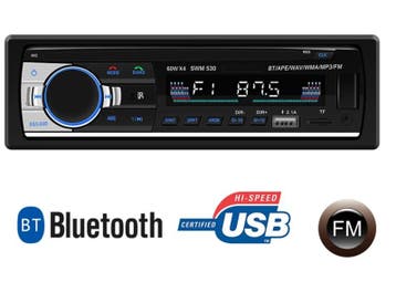 Autoradio auto radio 1DIN 1 DIN bluetooth 2x USB AUX FM SD, Auto diversen, Verzenden, Nieuw