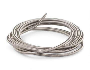 1 meter x Metalen spiraaldraad 1 mm – platinumkleur, Ophalen of Verzenden, Nieuw, Kraal