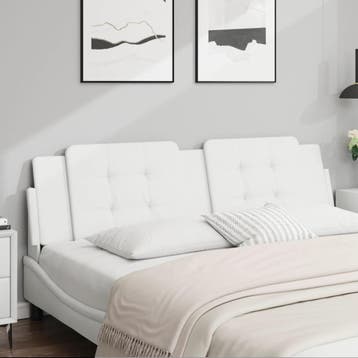 vidaXL Hoofdbordkussen Zadar 180 cm kunstleer wit, Verzenden, Nieuw, Wit, Overige materialen