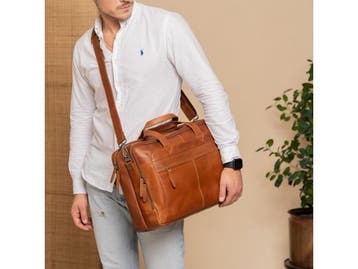 The Chesterfield Brand - Leren Laptoptas Ryan - 3 vakken -, Verzenden, Zo goed als nieuw