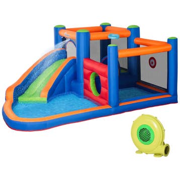 Opblaasbaar Springkasteel Waterpark Met Blazer, Waterglijbaa, Verzenden, Nieuw