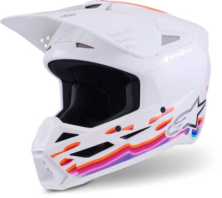 Alpinestars S-M3 Force Wit Multikleur Crosshelm, Motoren, Kleding | Motorhelmen, Overige typen, Heren, XXL, Nieuw met kaartje