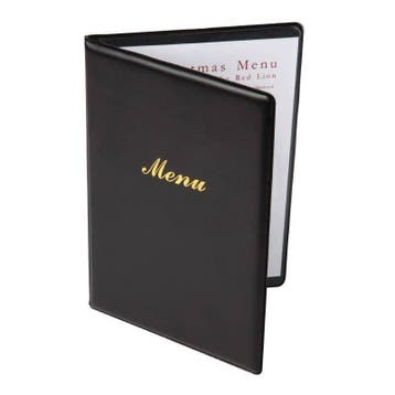 PVC Menu map | Zwart, Verzenden, Nieuw in verpakking