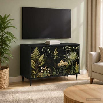 vidaXL Tv-meubel RHENEN 69 x 33 x 50,5 cm Zwart eiken, Huis en Inrichting, Minder dan 50 cm, Verzenden, Nieuw, Minder dan 100 cm