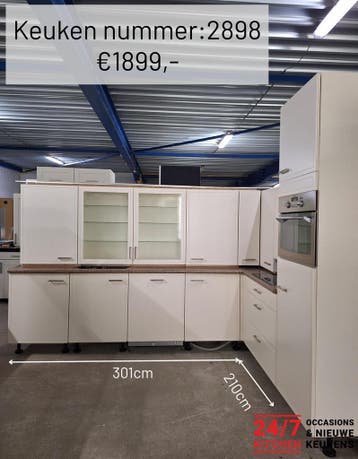 Complete  Keuken compleet met apparatuur DIRECT BESCHIKBAAR, Verzenden, Zo goed als nieuw, Met kookeiland