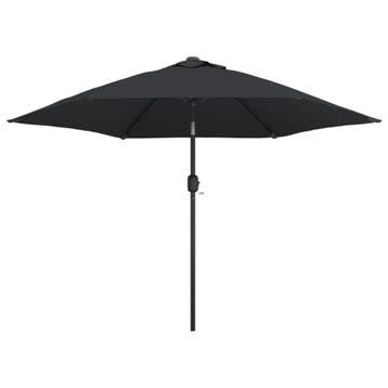 Zwarte Parasol 300cm - Exclusieve retourdeal, Kantelbaar, Ophalen of Verzenden, Zo goed als nieuw, Stokparasol