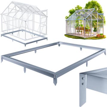 Stalen fundering voor broeikas 250x190x12cm gegalvaniseerd, Verzenden, Nieuw