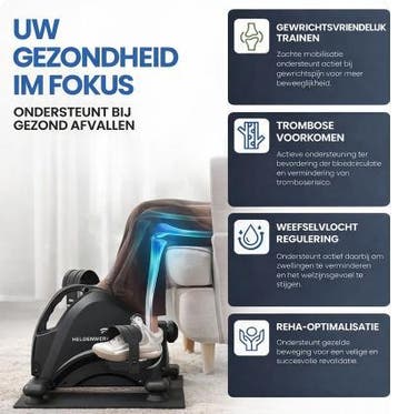2dekans | Heldenwerk Stoelfiets - Pedaaltrainer - Compact -, Sport en Fitness, Fitnessmaterialen, Ophalen of Verzenden, Zo goed als nieuw