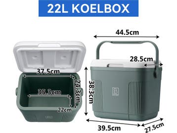 Brisby 22 liter koelbox - Green, Verzenden, Nieuw