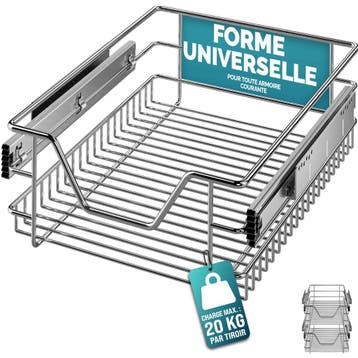 Telescopische Keukenlade 40cm Kastbreedte , set van 2 Stuks, Verzenden, Nieuw