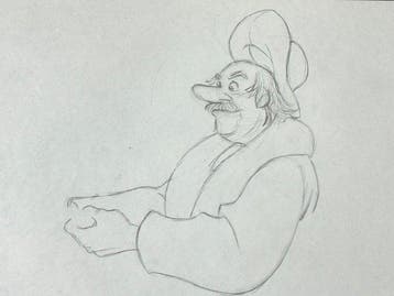 Walt Disney - Originele animatietekening van Amos (40 x 32, Nieuw