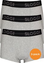 sloggi - Maat L men Go Heren Hipster 3-pack - Lichtgrijs, Verzenden