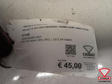 VW Golf VI 2012-2026 Origineel! Remklauw Links Voor, Ophalen, Gebruikt, Volkswagen