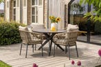 Vdgarde Julia/Dublin ronde tuinset - 120 cm. - 5-delig, Verzenden, Nieuw, Overige materialen, Tuinset