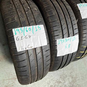 2 x Goodyear 195-60-15 Zomerbanden 6mm, Gebruikt, 15 inch, Ophalen of Verzenden, Band(en)