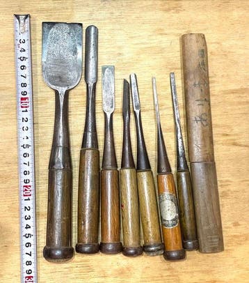 Werkgereedschap (8) - 8 grote gebruikte beitels