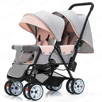 Dubbele Kinderwagen met Voor- en Achterzit, Kinderen en Baby's, Kinderwagens en Combinaties, Verzenden, Nieuw