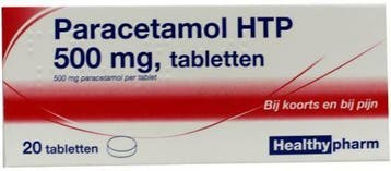Paracetamol 500 mg Healthypharm - 20 tabletten, Verzenden, Nieuw