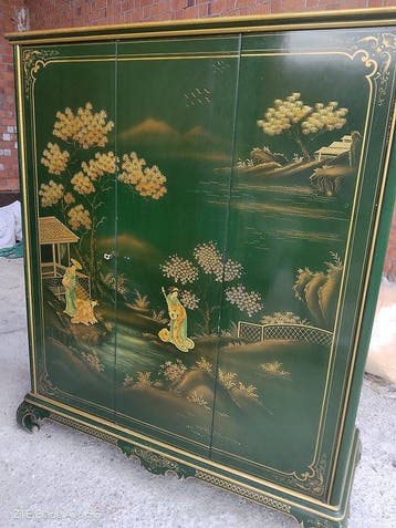 Kleerkast - Hout - Kledingkast in chinoiserie-stijl
