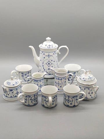 Koffieservies - Patchwork Porzellan Service - Konvolut -