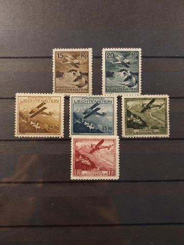 Liechtenstein 1930 Luchtpost mooie serie, Ophalen of Verzenden