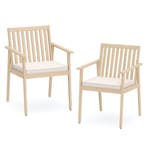 LIVSK Tuinstoelen - Gestoffeerd - Acaciahout - Afneembaar Ku, Tuin en Terras, Kruiwagens, Verzenden, Nieuw