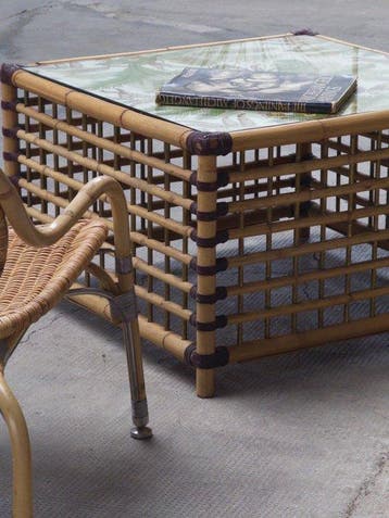 Studio Smania - Alberto Smania - Salontafel - Glas, Bamboe,