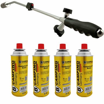 Onkruidbrander incl 4 Butaangas Patronen (Tuingereedschap), Verzenden, Nieuw