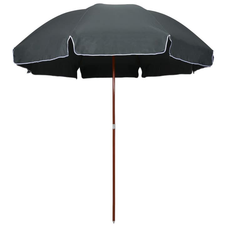 vidaXL Parasol met stalen paal 300 cm antracietkleurig, Tuin en Terras, Parasols, Nieuw, 2 tot 3 meter, Verzenden