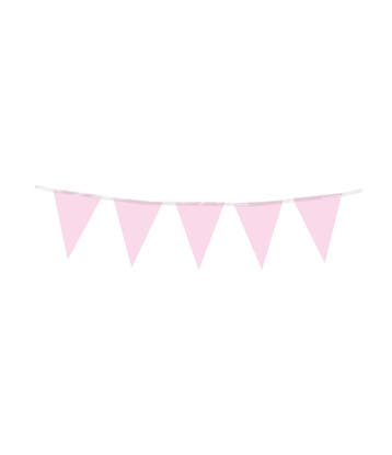 Mini Vlaggenlijn Baby Roze 3mtr, Verzenden, Nieuw, Feestartikel