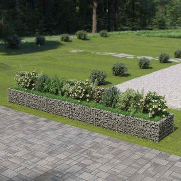 vidaXL Gabion plantenbak verhoogd 540x90x50 cm, 100 cm of meer, Verzenden, Nieuw, Metaal