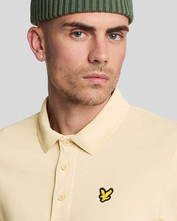 2dekans | Lyle and Scott Sport SS Polo Heren Beige S, Ophalen of Verzenden, Zo goed als nieuw, Beige, Lyle & Scott