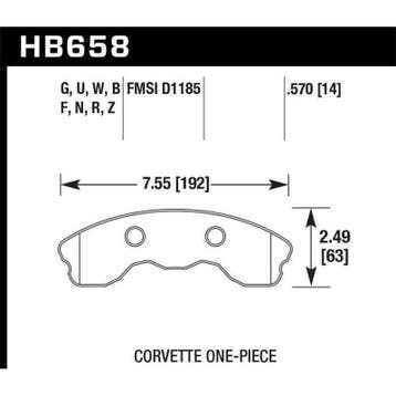 Hawk 06-10 Chevy Corvette (Improved Pad Design) Front HP+, Ophalen of Verzenden, Nieuw