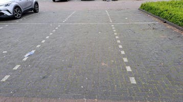 Gebruikte betonklinkers Klider, zwart (op pallets)..., Ophalen of Verzenden, Gebruikt, Klinkers