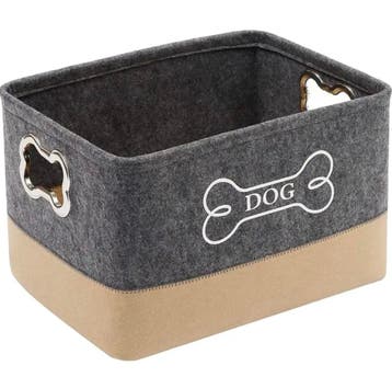 Opbergmand voor Hondenspeelgoed Grijs/Beige (Spelen), Dieren en Toebehoren, Ophalen of Verzenden, Nieuw