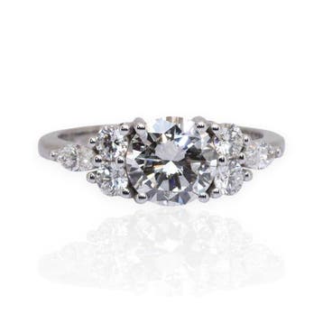 Ring - 18 karaat Witgoud - 2.04ct. tw. Diamant (Natuurlijk), Nieuw