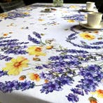 Italiaans tafelkleed Lavanda 100% katoen print van lavendel, Verzenden, Nieuw, Rechthoek, Binnen