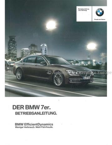 2014 BMW 7 SERIE INSTRUCTIEBOEKJE DUITS